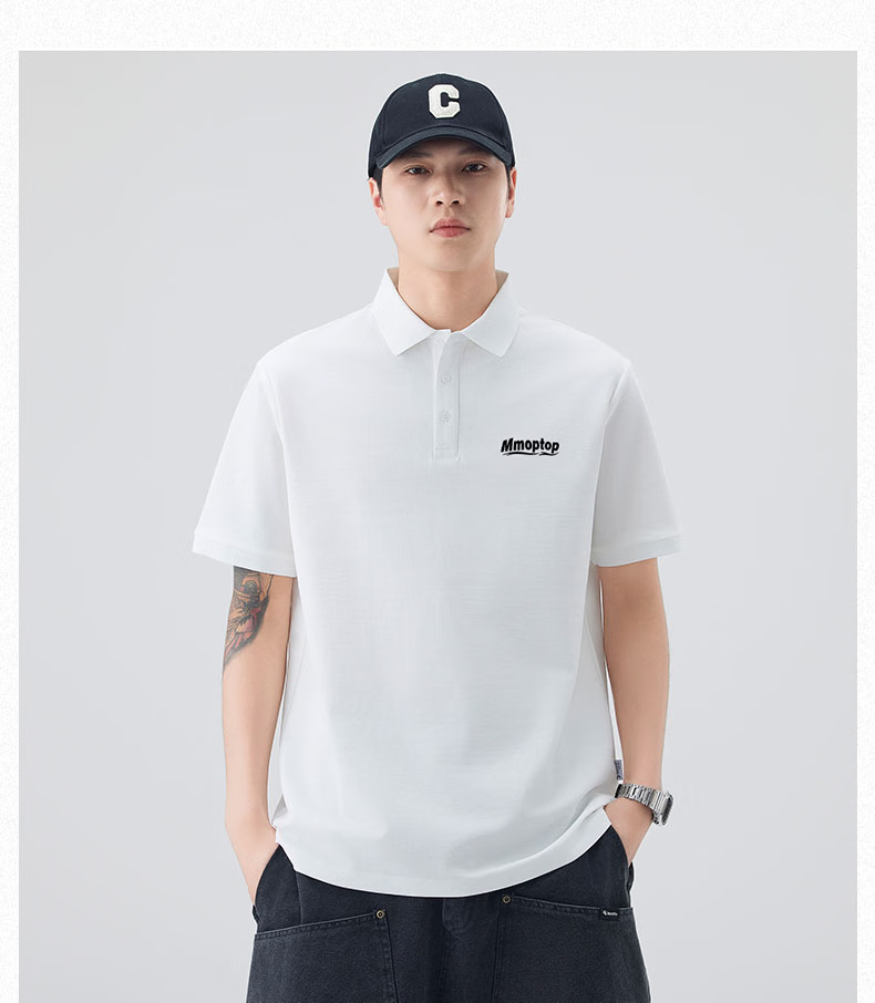 MMOPTOP Father's Day Suoluna Antibacterial Ice Silk Quick-Dry Polo Shirt, Summer Men's Business Casual Short Sleeve MP14 Black XL 5
