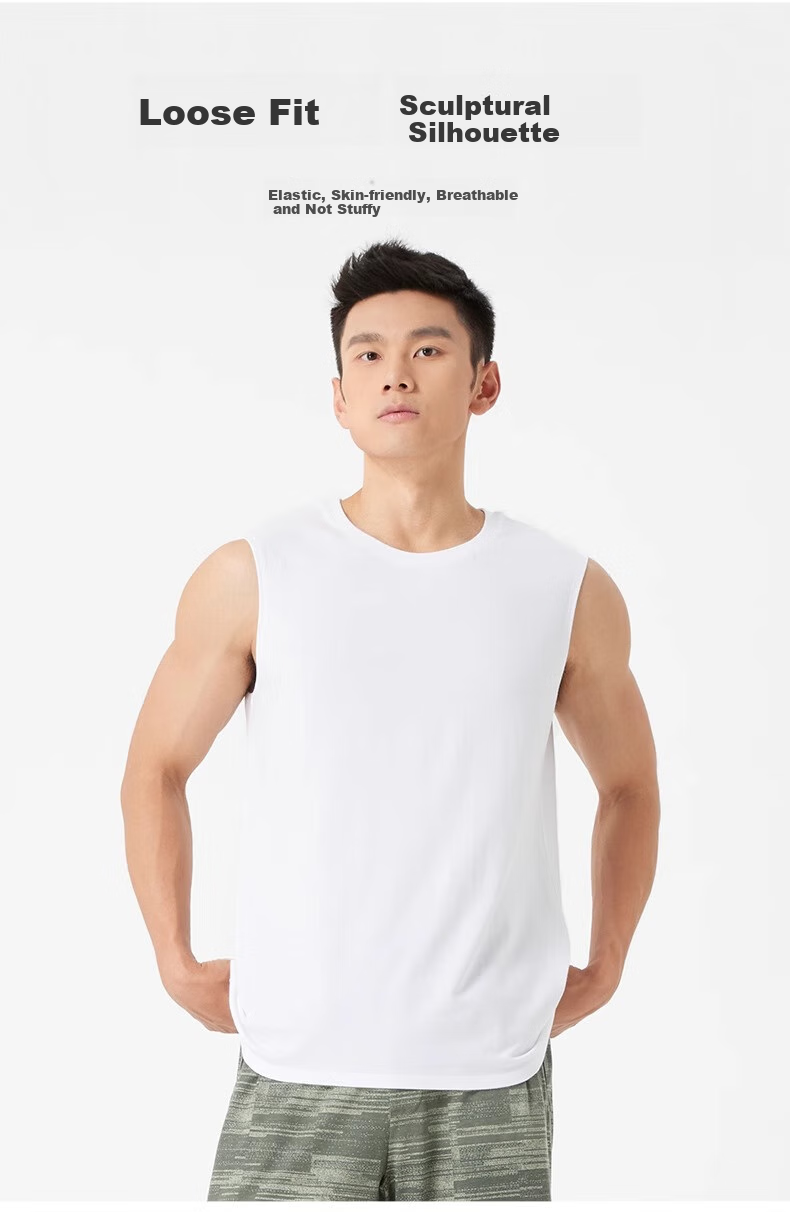 DECATHLON Vest Fitness Undershirt Sleeveless Sports T-Shirt Loose Tank Top for Outer Wear Short Sleeve 5223879 4