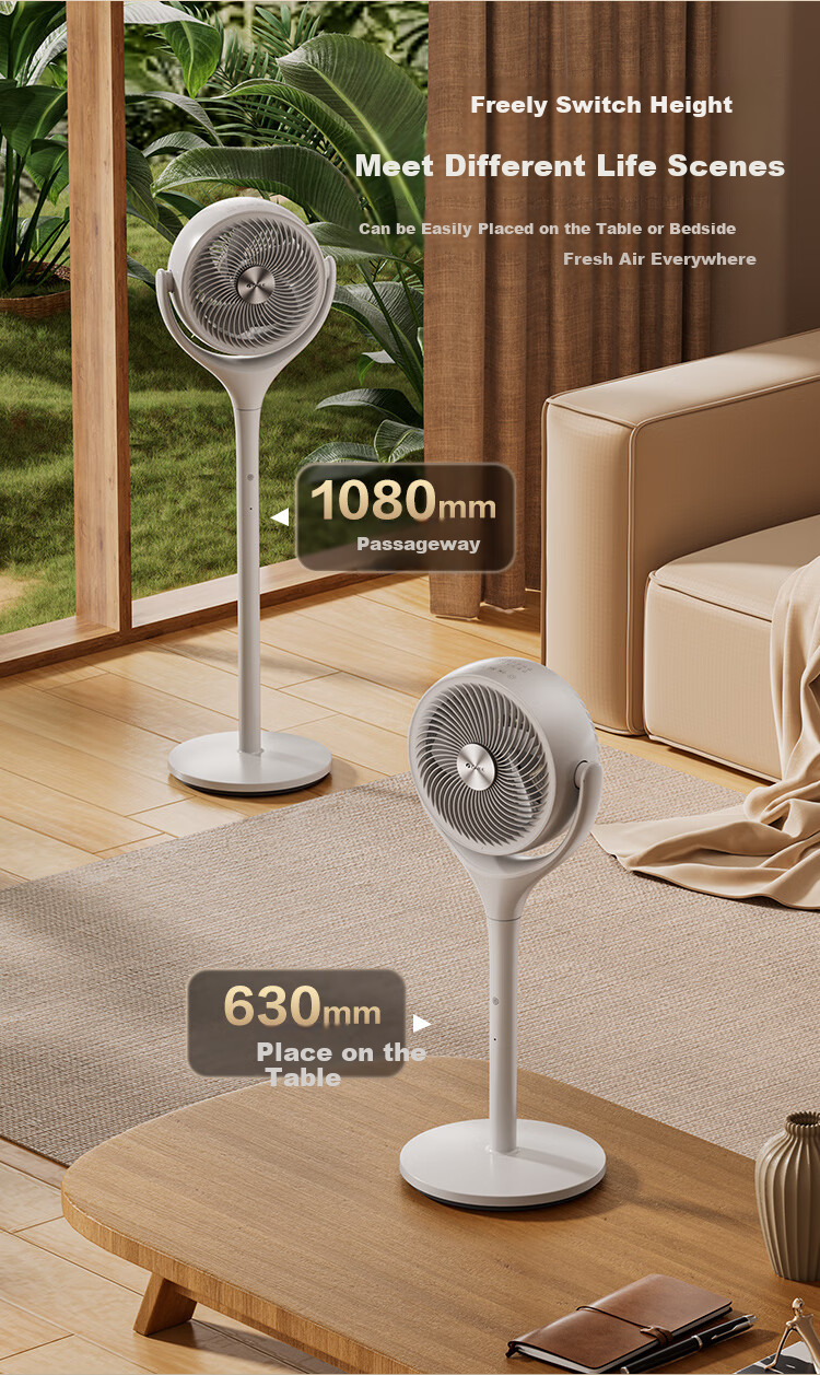 GREE [Weaving Wind Ai+Ultra] Level 1 Energy Efficiency DC Inverter Quiet Energy-Saving Ultra Silent Air Circulation Fan Home Voice Remote Control Electric Fan Household Purification Floor Fan 12
