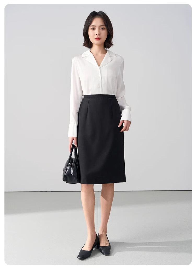 Bodexiaojie Black Interview Skirt, Women's Short Skirt, Professional Pencil Skirt, Formal Bodycon Skirt, Suit Skirt 12