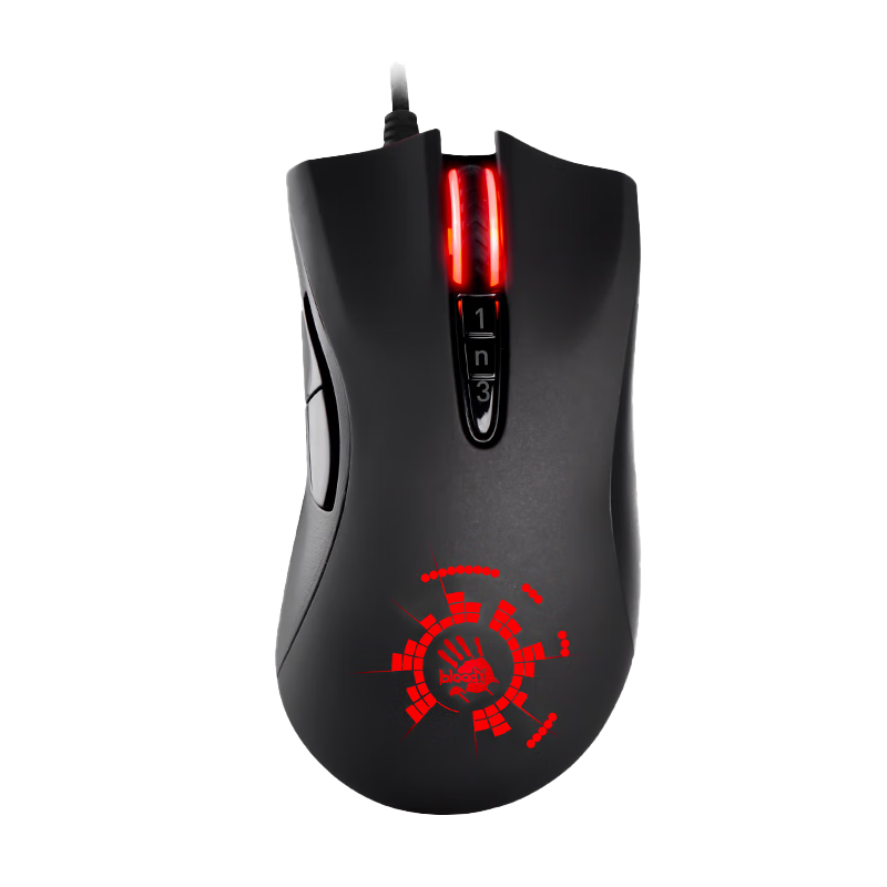 A4TECH A91 Large Right-Hand Wired Mouse Gaming Mouse E-Sports Mouse Specialized Triangular Mouse Peripheral Blood Hand Phantom Black Wired