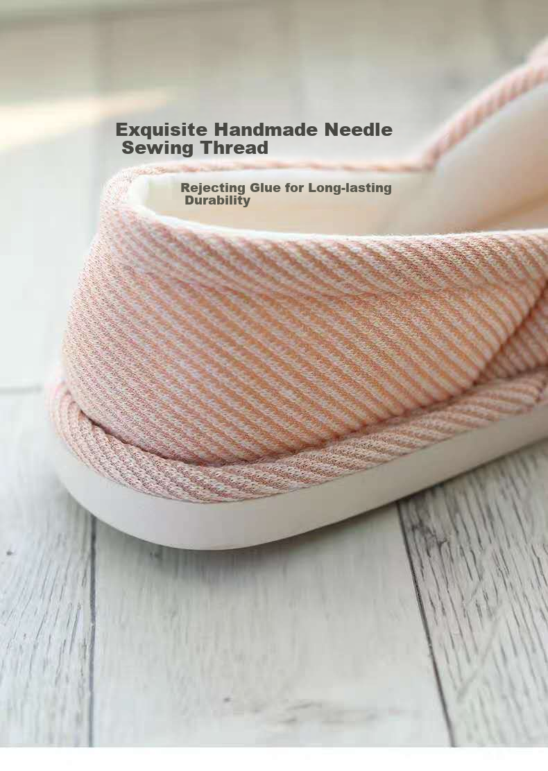 GUOLUOFEI Postpartum Soft-Soled Shoes, Spring And Summer Maternity Slippers with Heel, Butterfly Cotton Slippers for New Mothers at Home, Pink, Size 42-43 4