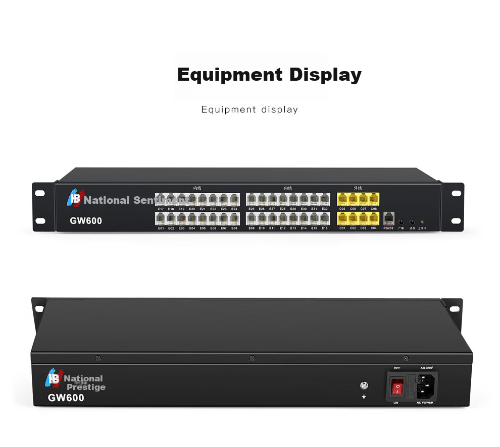 Guowei (HB) GW600(1) Telephone Exchange, 4-In 16-Out Programmable Switchboard, 4 External Lines 16 Extensions, Guowei Telephone Exchange, Plug And Play 13