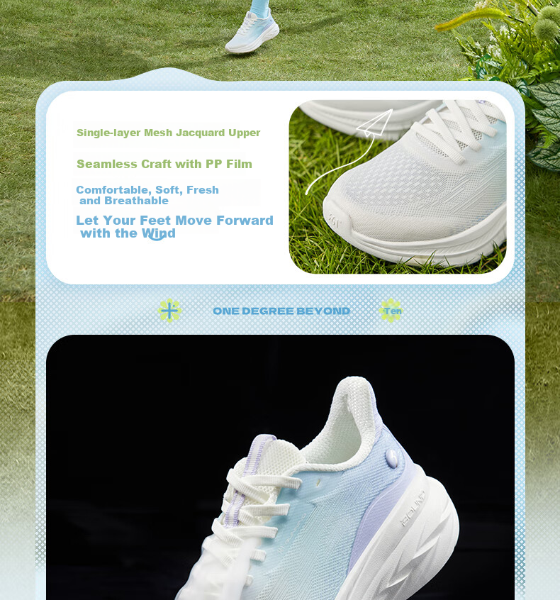 361° Women's Running Shoes Feiyu 3 Spring And Summer Breathable Outdoor Thick-Soled Casual Commuter Running Shoes for Women 682512219-1 17