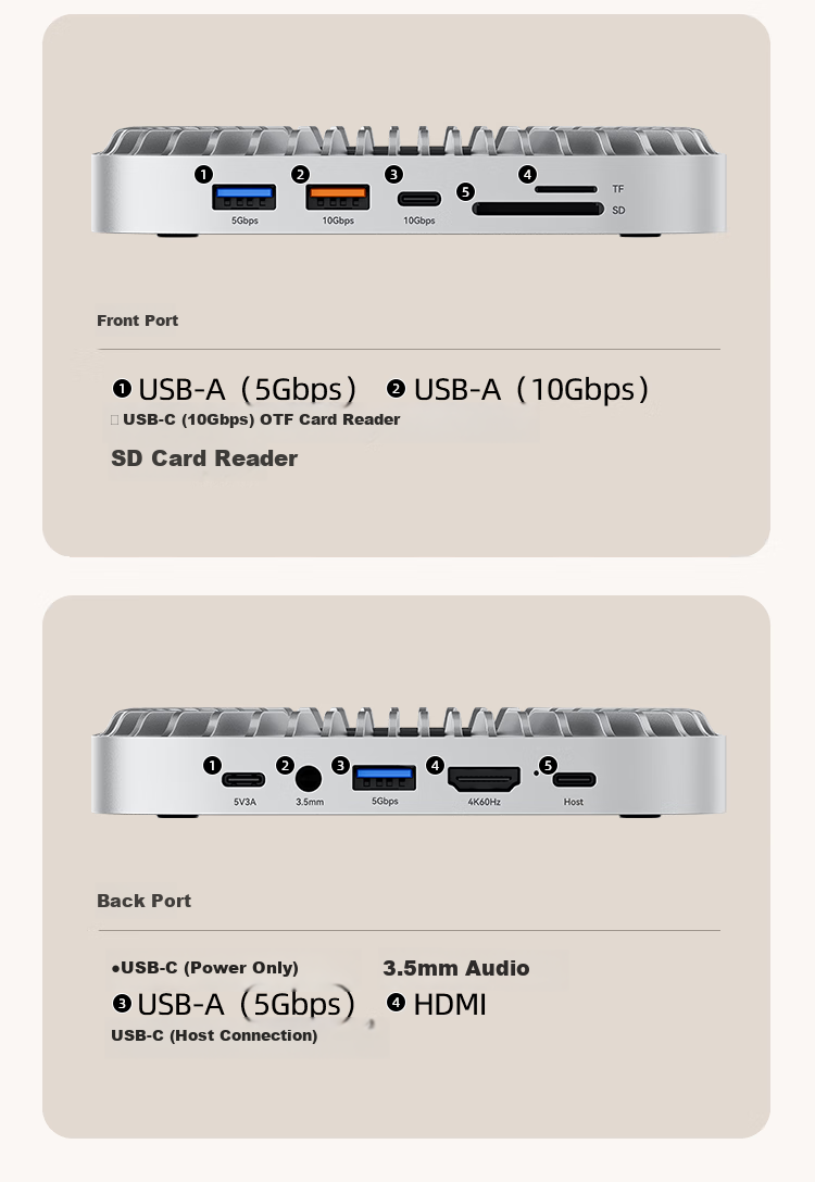 MOVE SPEED 2TB Portable Solid State Drive (PSSD), Compatible with Macmini M4 Expansion Dock Hard Drive, SSD Portable Hard Drive, Expansion Dock, Openclaw Dragon Robot 7