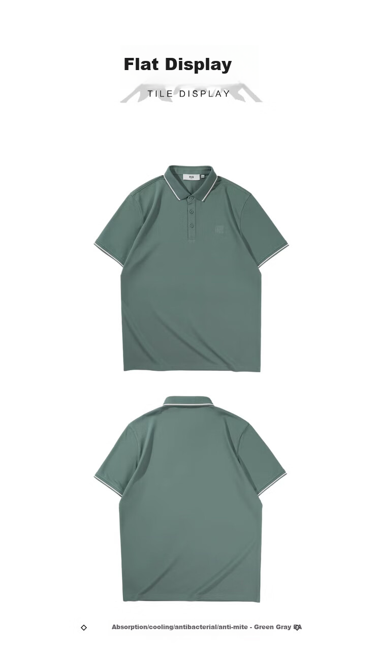 HLA [Brand Exclusive] Men's Short-Sleeve Polo Shirt, Three Kingdoms Cool-Touch Design for Summer Wear 11