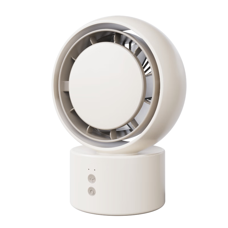 Deli High-End Quiet Mini Fan Desktop Oscillating Fan Powerful Table Fan Rechargeable Long Battery Life Office Dorm Bedside Electric Fan LK107 White