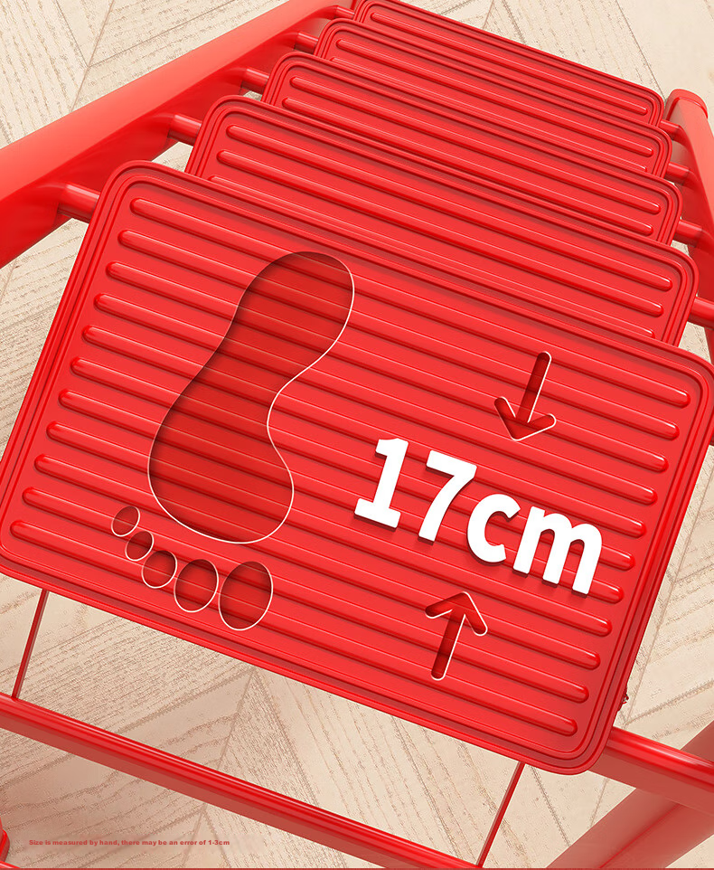 Chibailun Folding Ladder, Household A-Frame Ladder, Widened Steps, Thickened Carbon Steel Iron Ladder, Multifunctional Climbing Ladder 5