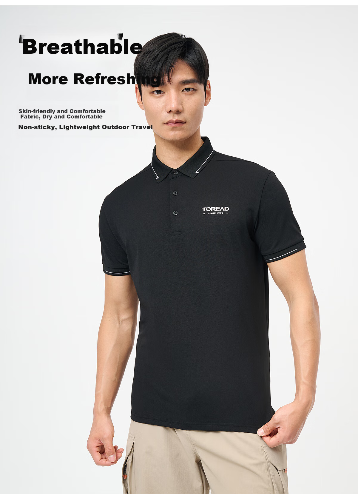 TOREAD Women's Short-Sleeve T-Shirt, Spring And Summer Business Polo Shirt, Outdoor Functional Sweat-Wicking Quick-Dry Breathable Tee, TAJJCN82837 2