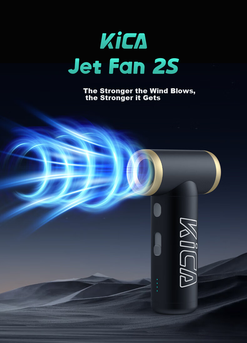 KICA Powerful Turbine Fan 2S, Popular High-Speed Hair Dryer, Outdoor Flame-Assisted Handheld Portable Fan, Green Label Configuratio 1