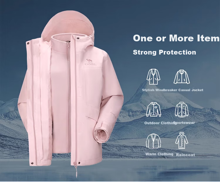 CAMEL Outdoor Jacket, Classic Workwear ICON Three-In Fleece Inner Liner, Mountaineering Suit, Size S 13