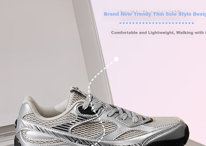 361° Women's Sports Shoes, Spring And Summer Swan Shoes, Mesh Upper, Retro Commuter Style, Thin-Soled Casual Shoes, 682526763-1 13