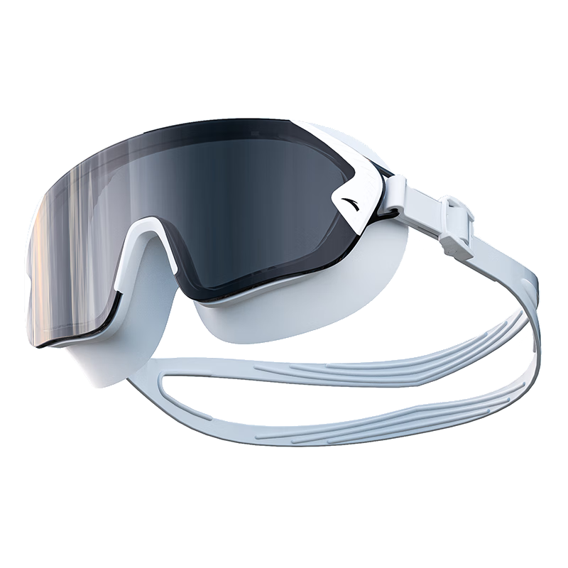 ANTA Water's Eye Max Large Frame Swimming Goggles for Adults, High-Definition Anti-Fog Waterproof Swimming Goggles Diving Mask, Black Flat Lens Coated