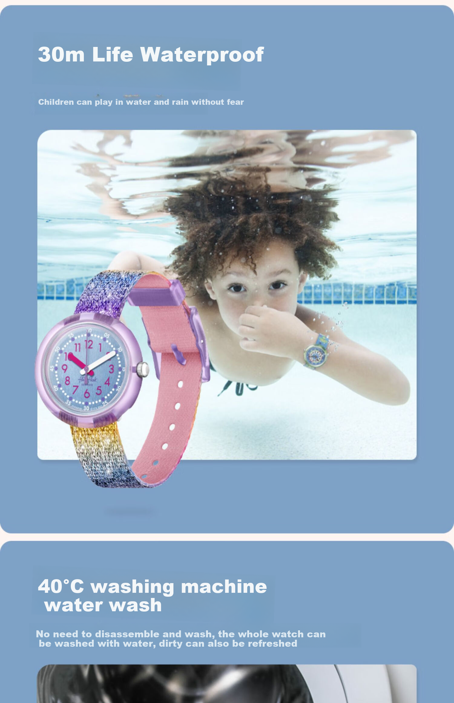 Swatch Flik Flak Children's Swiss Quartz Watch, Elementary School Birthday Gift, Rainbow Light 6