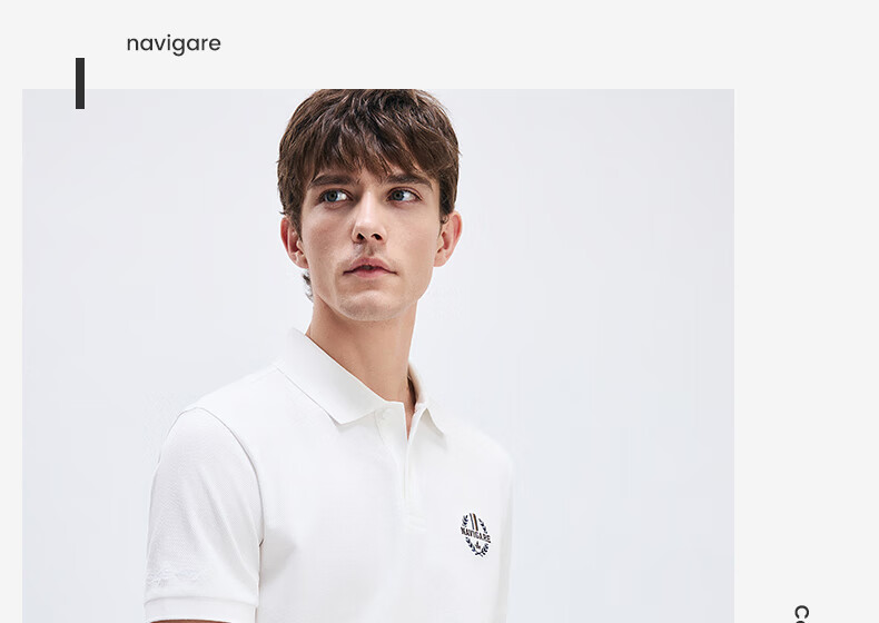 Navigare Italian Small Sailboat Men's Cool-Feeling Elastic Casual Simple Short-Sleeve POLO Shirt 1325525505, Navy Blue, XL 33