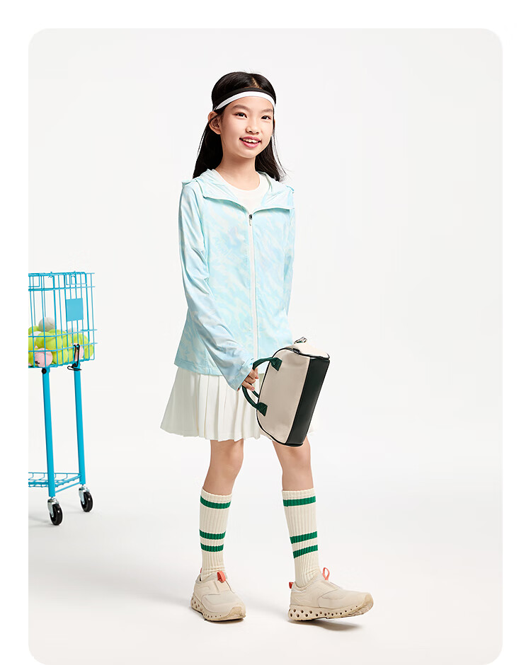 Annil Girls' Sun Protection Jacket, Summer 2025 New Ice-Cool Elastic Hooded Fashion Slim-Fit Sportswear 10