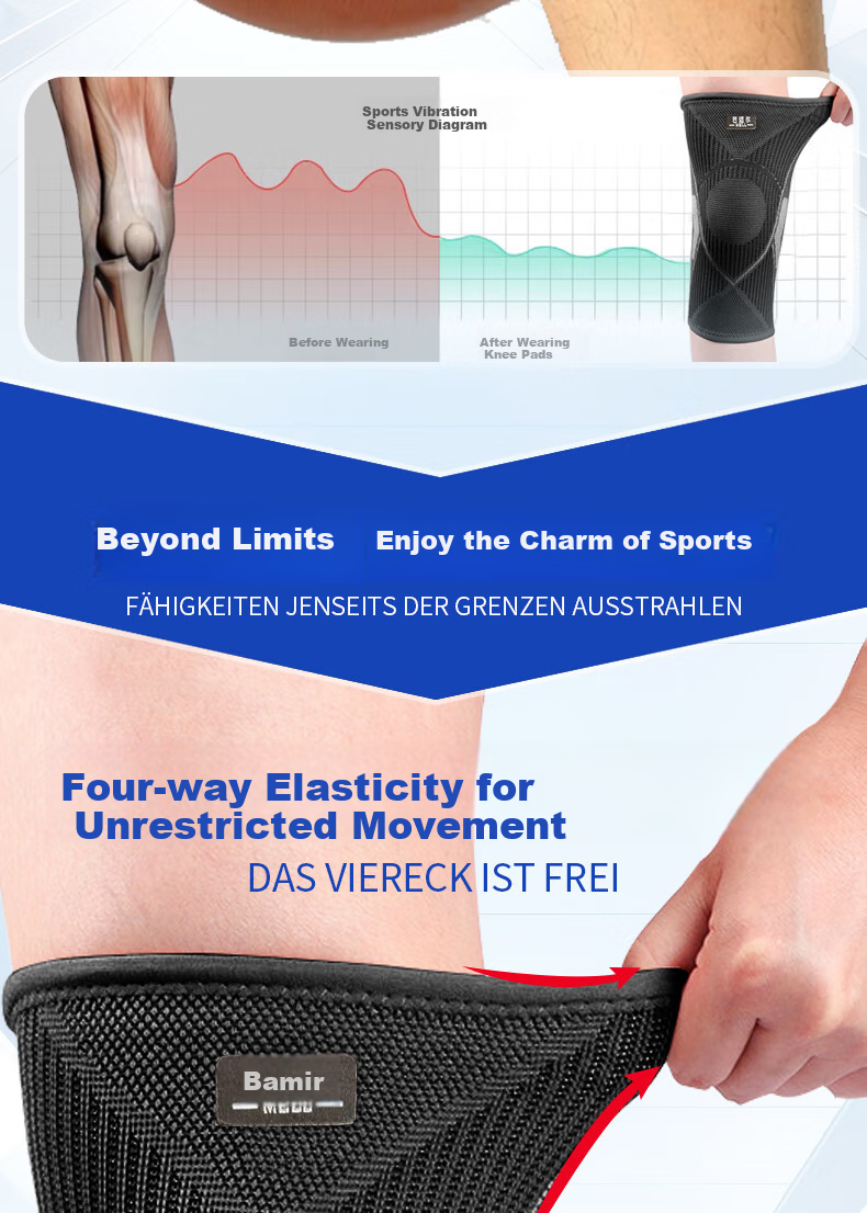 Bamaier Knee Brace for Sports, Running, Basketball, Badminton, Hiking, Anti-Slip Meniscus Injury Prevention Medical-Grade Knee Support for Men And Wome 7