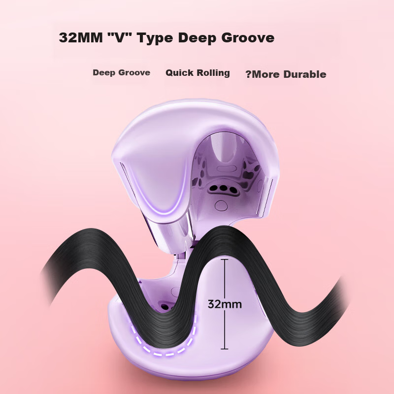 LivChic Egg Roll Hair Curler, 32mm Volumizing Egg Roll Clip, French-Style Egg Roll Curler, Big Wave Hair Tool, Hair Clipper, Straightening Iron, 520 Gift, Purple S3 II