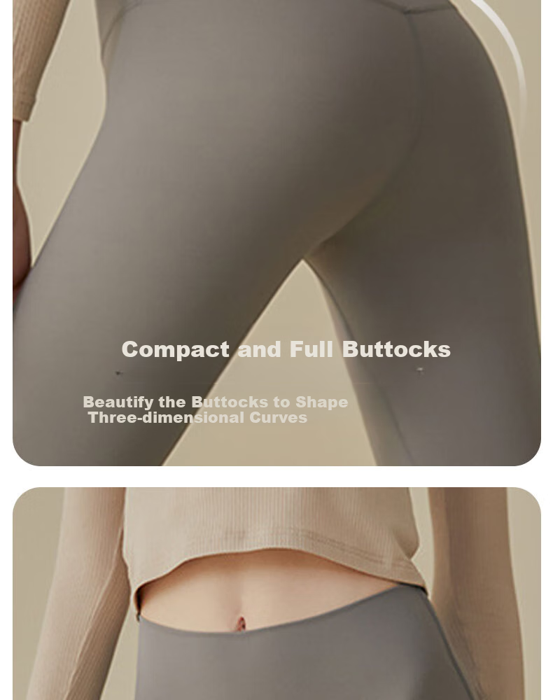 XUEXIMAN Yoga Pants for Women, High-Waisted, Butt-Lifting, Tight-Fitting, Tummy Control, Peach-Shaped Buttocks, Naked Feel, Sports Running Fitness Shark Pants Yoga Wear 4