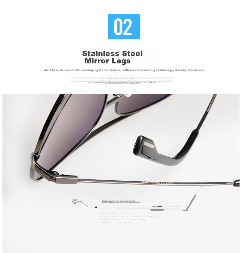 VEGOOS Men's Classic Aviator Frog Sunglasses Stylish Driving Sun Protection UV Sunglasses Gift 3107 16