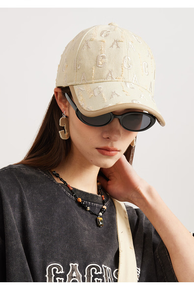 CACUSS Baseball Cap for Women, Soft Top, Face-Slimming Visor, Fashionable Versatile Sun Hat, Outdoor Cycling Casual Sun Protection Cap, Light Blue 9