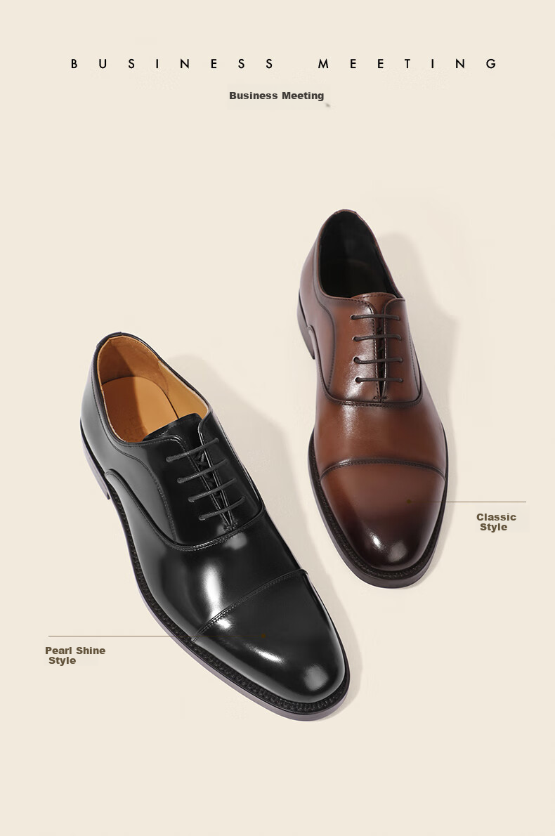 Belle Zhang Linghe Same Style Business Formal Leather Shoes Gift Box Men's Shoes Cowhide Wedding Shoes 59736 Black 40 6
