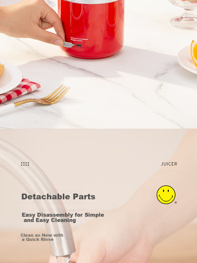 SMILEY SY-HNC1601 Juicer, 160ml Capacity, Single Unit, Red Color 3