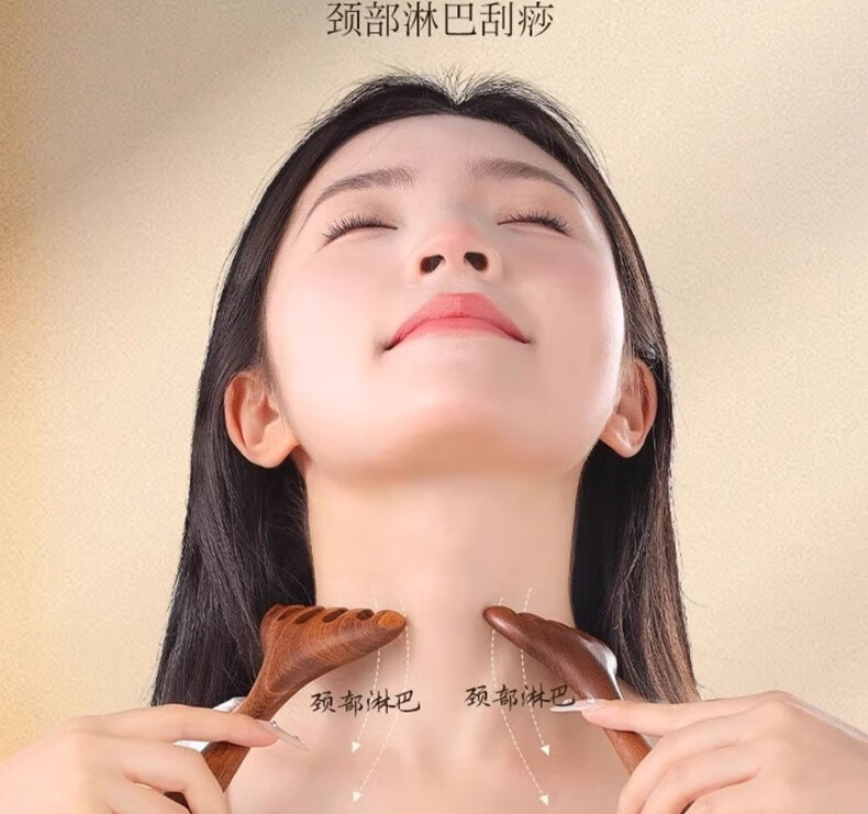 Bingyou Deer Antler Sandalwood Head Meridian Massage Comb, Health Care Scalp Therapy Six-Five Claw Natural Scalp Gua Sha Dredging, 1 Piece 13