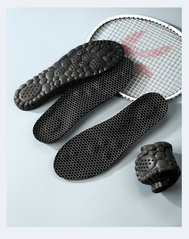 FOOTOPPO Graphene Deodorizing Sports Insoles for Men Sweat-Absorbing Odor-Resistant Breathable Antibacterial Soft Elastic Shock-Absorbing High-Elasticity Insoles 14