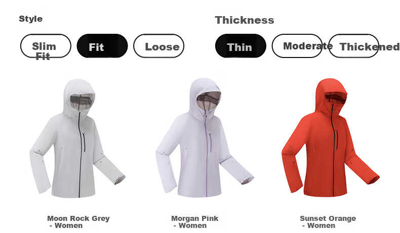 DECATHLON MH500LT Outdoor Jacket for Women, New Lightweight Hardshell Mountaineering Windproof Waterproof Coat for Men-5448919 35