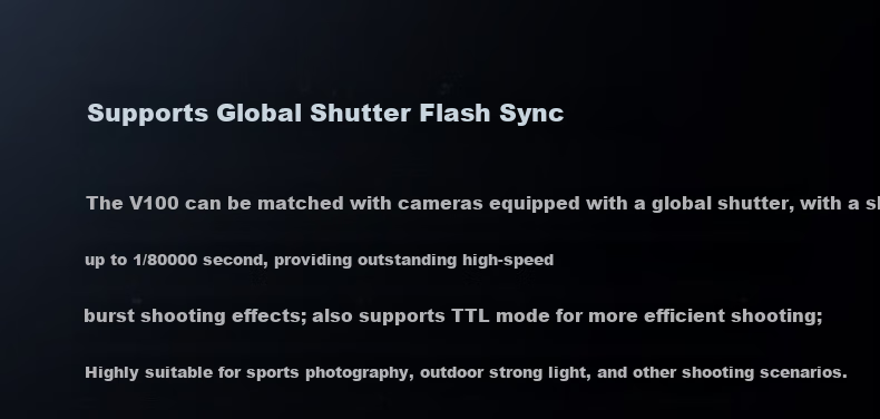 Godox [Flagship New Product] V100C Touchscreen Hot Shoe Flash, High-Speed Sync TTL, Lithium Battery, Hot Shoe Mount, Pocket Light, Portable for Outdoor Shooting And Weddings, Official Standard Configuratio 3