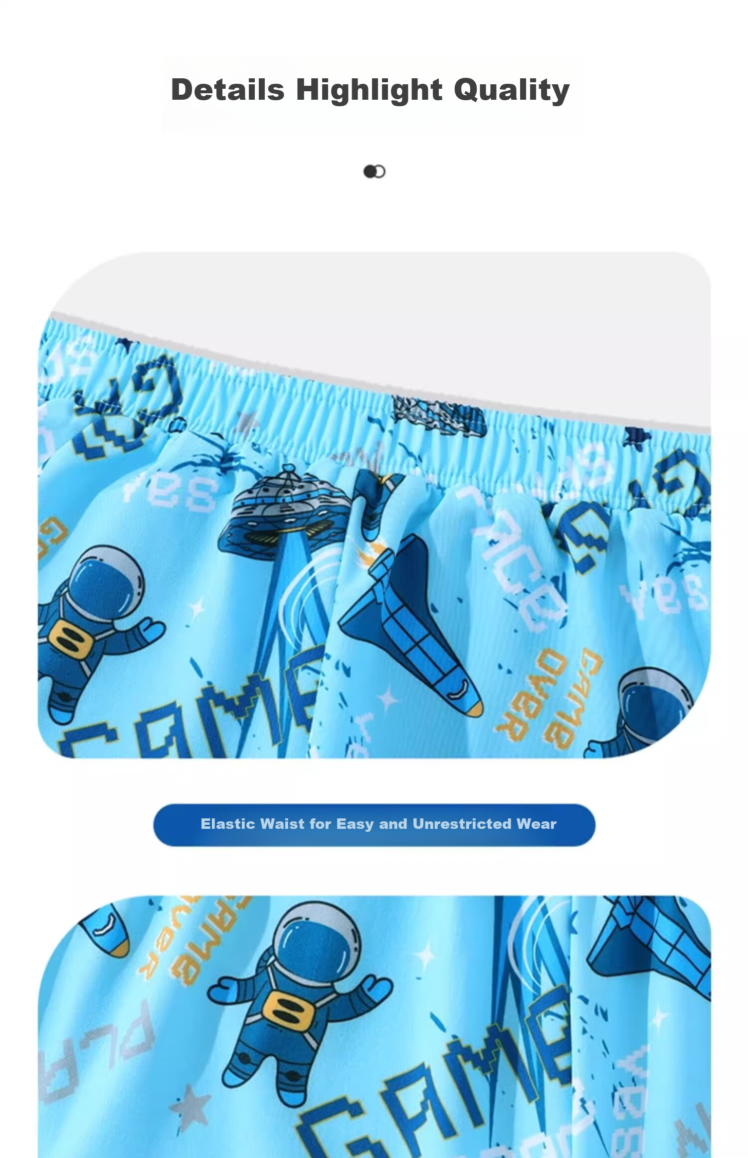 Huili Boys' Quick-Dry Swimming Trunks, Summer Double-Layer Anti-Embarrassment Swimwear for Older Children, Model 54015, Blue, Size 135 14
