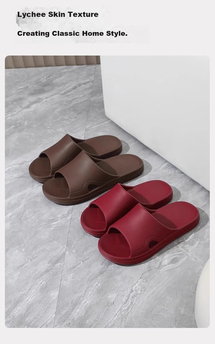 GUOLUOFEI Home Slippers, High-End Feel, Summer Indoor Non-Slip Bathroom Shower Sandals for Women, Coffee Color, Size 43-44 8