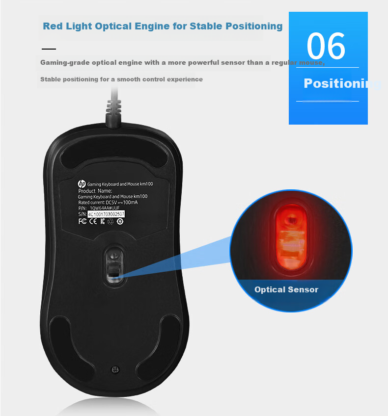 HP Keyboard And Mouse Combo, Mechanical Feel Gaming E-Sports Wired USB Interface, Compatible with Laptops And Desktop Computers, Suitable for Business And Office Use 8