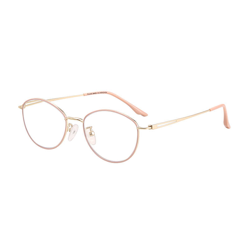 Pulais Women's Reading Glasses Anti-Blue Light HD Elegant Gold Rim Presbyopia Glasses Model 30018