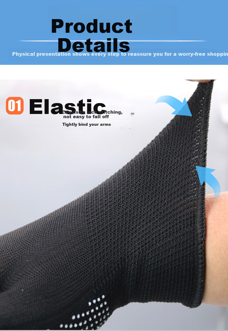 Lugong Thick 600G Nylon Yarn Knitted Durable Gloves, Non-Slip Lightweight Breathable, for Factory Labor Construction Work, Household Machinery Repair Moving, Hand Safety Protection 12 Pairs 6