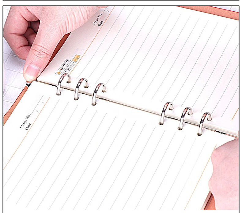 Chaoyou [Best Seller] A5 Business Loose-Leaf Notebook Simple Detachable 6-Hole Refill Office Meeting Notes A5 Black 001 12