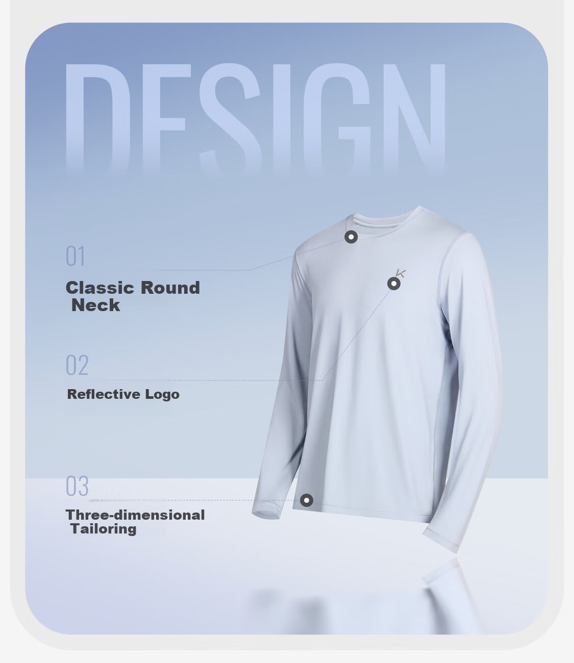 Keep Men's Long Sleeve T-Shirt Spring Running Outdoor Fitness Sports Quick-Dry Basic Top Classic Black 2XL 5