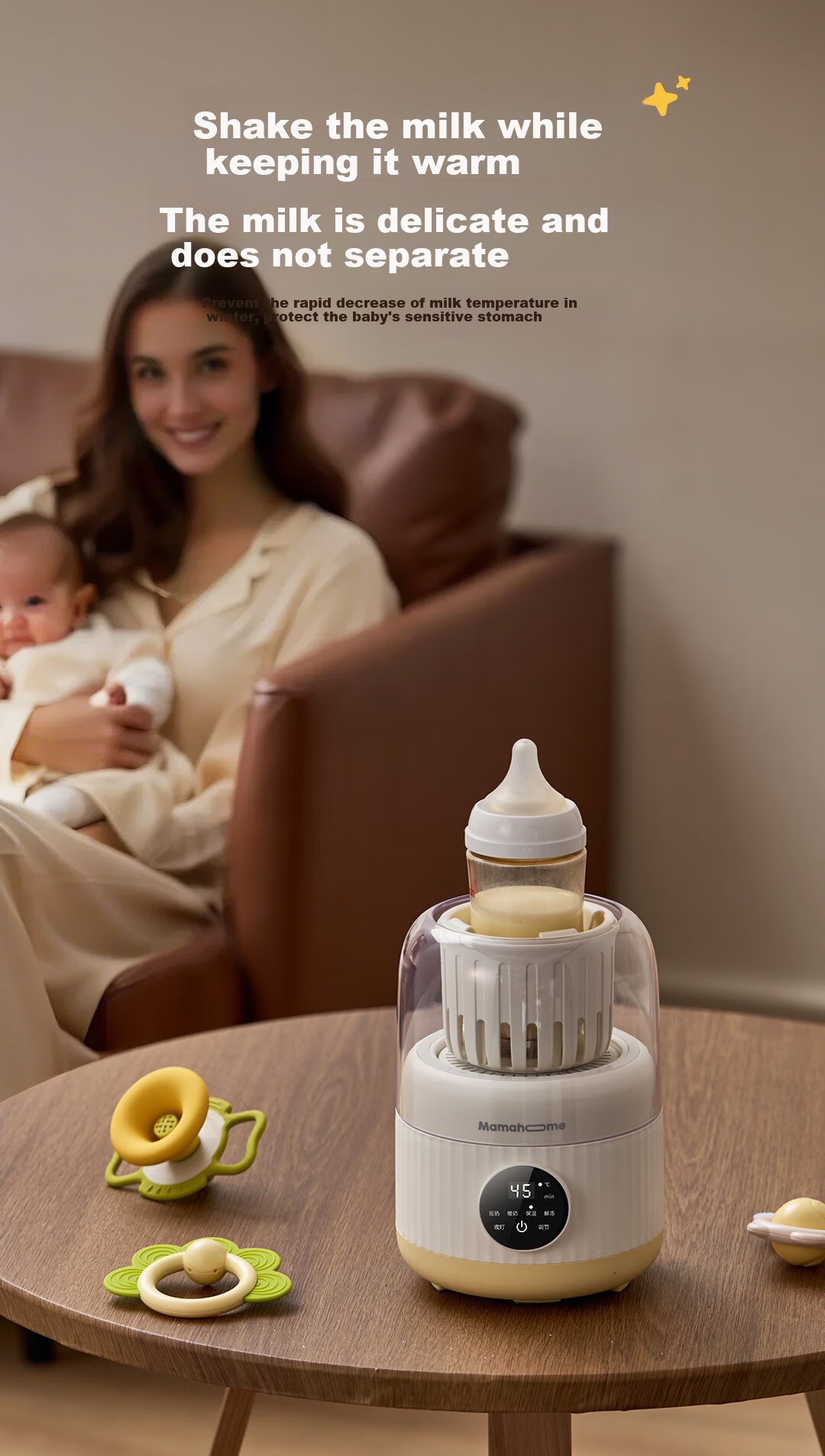 Mamahome Baby Bottle Warmer And Shaker, 2-In Milk Thawing And Warming, Quiet Night Feeding Bottle Warmer 6