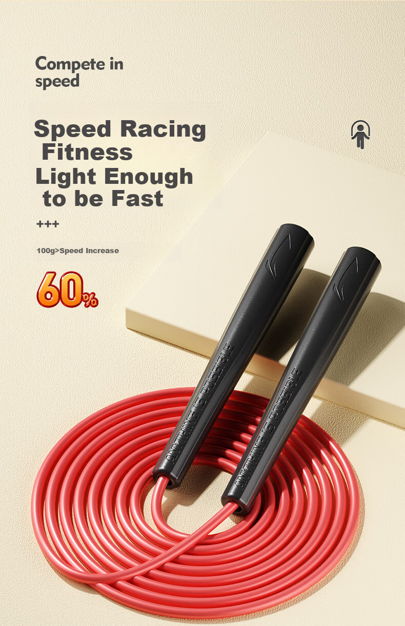 Li-Ning Speed Jump Rope for Adults And Children, Middle School Exam-Style Jump Rope for Exams, Fat-Burning Fitness Rope for Weight Loss 1