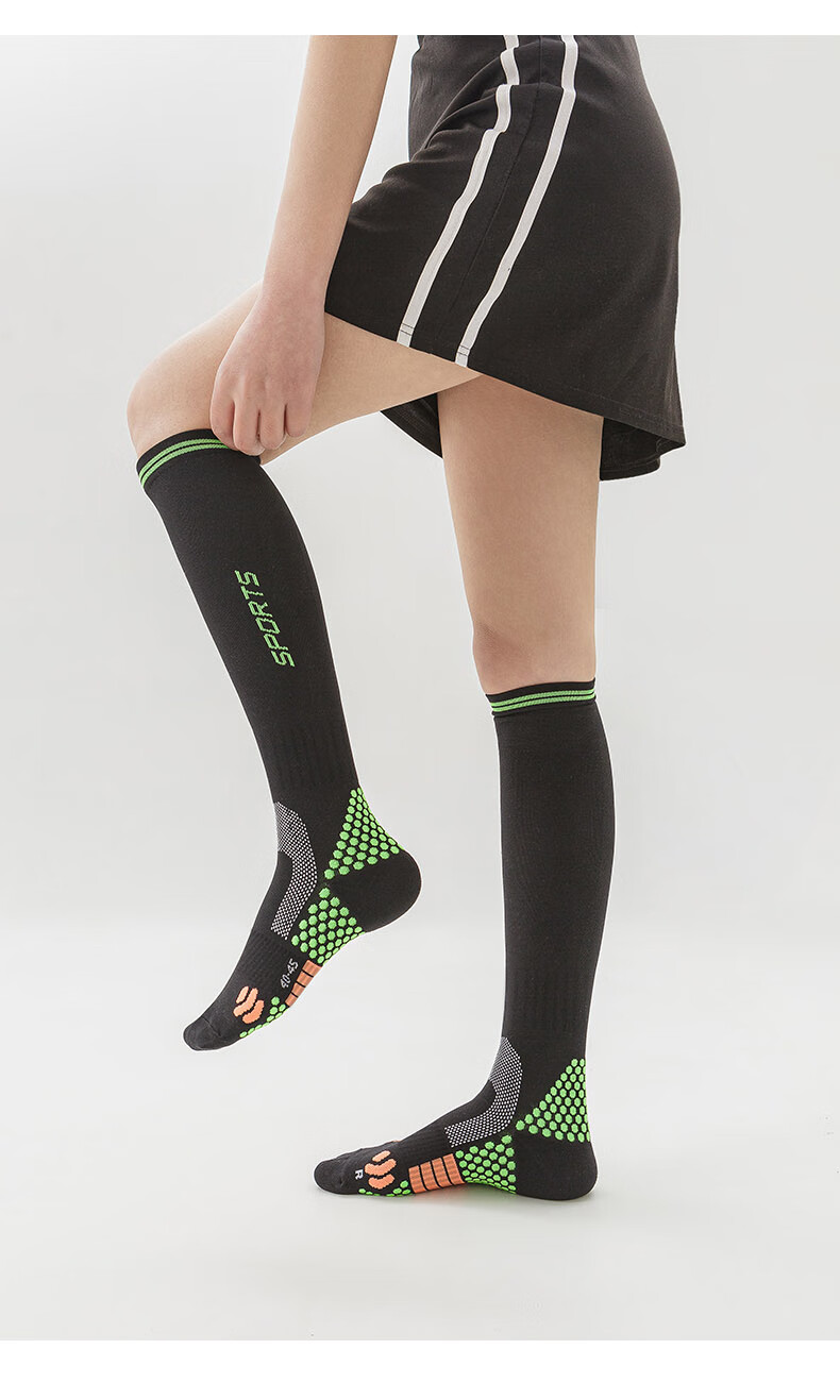 CASPIAN WOLF Running Women's Marathon Sports Compression Socks Fitness Jump Rope Pressure Socks Men's Elastic Long Tube Calf Socks 11
