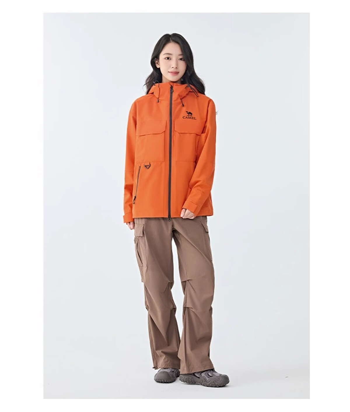 CAMEL [Lingbo] Outdoor Jacket, 2025 New Model, Storm-Proof, Lightweight, Single-Layer Mountaineering Suit, XS 16