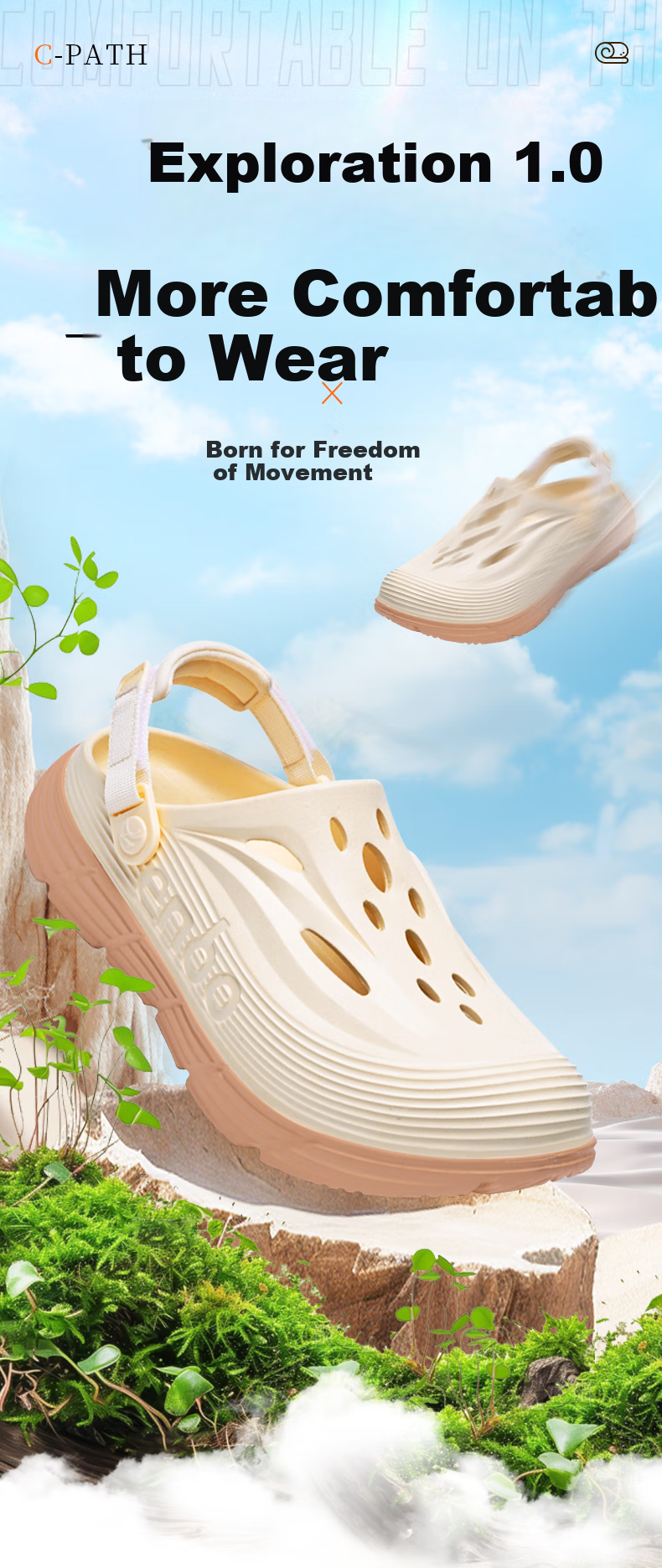 ENBO Breathable Non-slip Closed-toe Sandals Couples Hole Shoes Casual Beach Slippers Purple Size 36 1