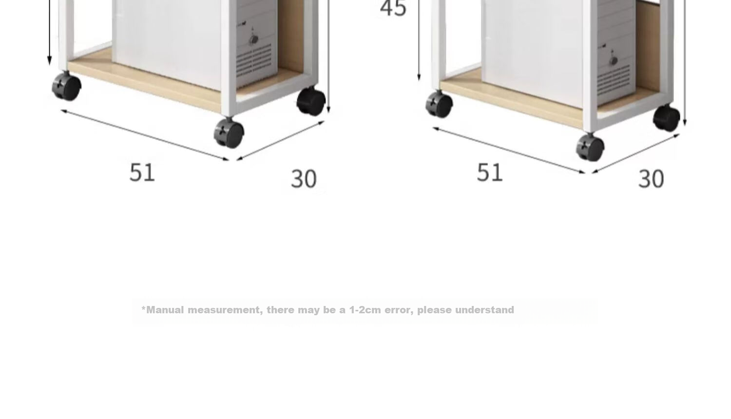 FENJIEXIAN Storage Rack, Printer Stand, Floor Storage Rack, Multi-Tier Organizer Shelf, Simple Movable Main Unit Holder 14