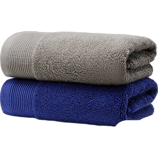 JD Original 138g Thickened Muliandai Towel, 10A Antibacterial And Anti-Mite, Pure Cotton Men's Face Towel, 2 Pieces, Blue + Gray