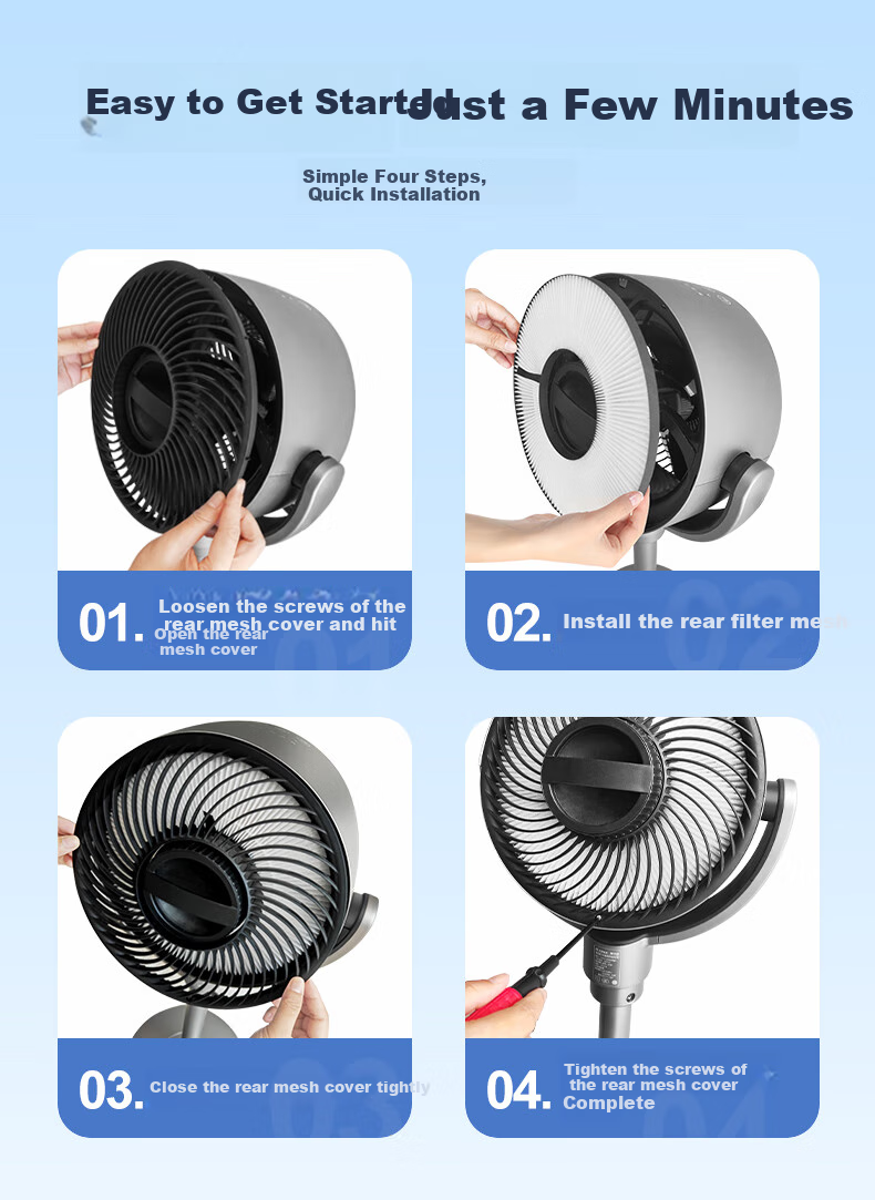 GREE Home Air Circulation Fan Smart Voice Remote Control Floor Fan Negative Ion DC Inverter Energy-Saving Quiet Oscillating Ventilation Fan FXDZ-2305Bvg5 14