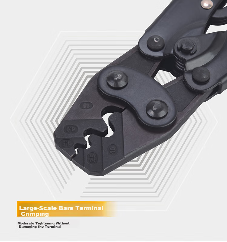 KELTONN Bare Terminal Ratchet Crimping Pliers, Terminal Crimper, Cold Press Terminal Crimping Tool, 1.5-16mm², KT12516 4