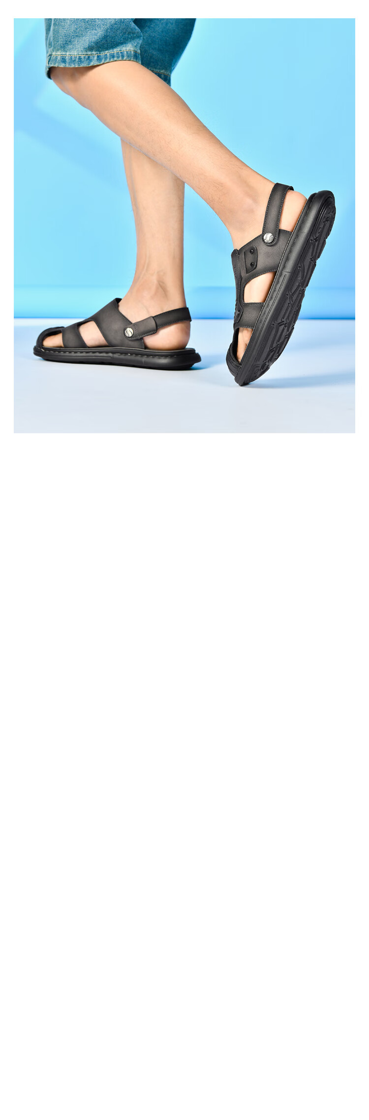 Guizhibu Summer New Outdoor Closed-Toe Sandals, Breathable Thick-Soled Non-Slip Beach Shoes Casual Shoes G303 Gray 41 12