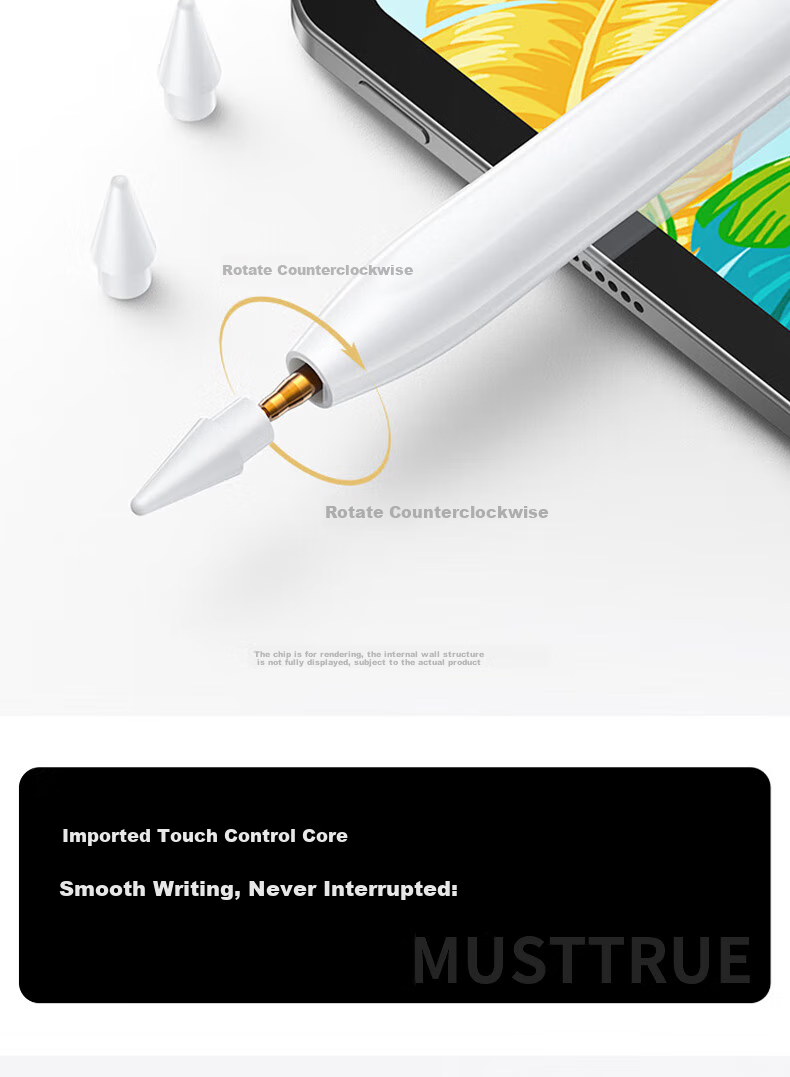 MUSTTRUE Compatible with Huawei M-Pencil 3rd Gen Stylus Capacitive Pen for MatePad 11.5s/Pro 12.2/Air 12/Mini Xiaomi Android Universal Touchscreen Tablet Pen 11