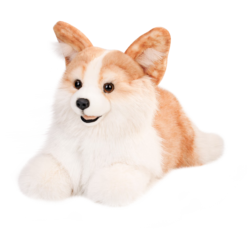 Chongker Faux Corgi Plush Toy Dog Stuffed Animal Gift Box Set for Children's Birthday Present Girls